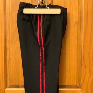 Zadig te Voltaire Black Pants with Red Stripe